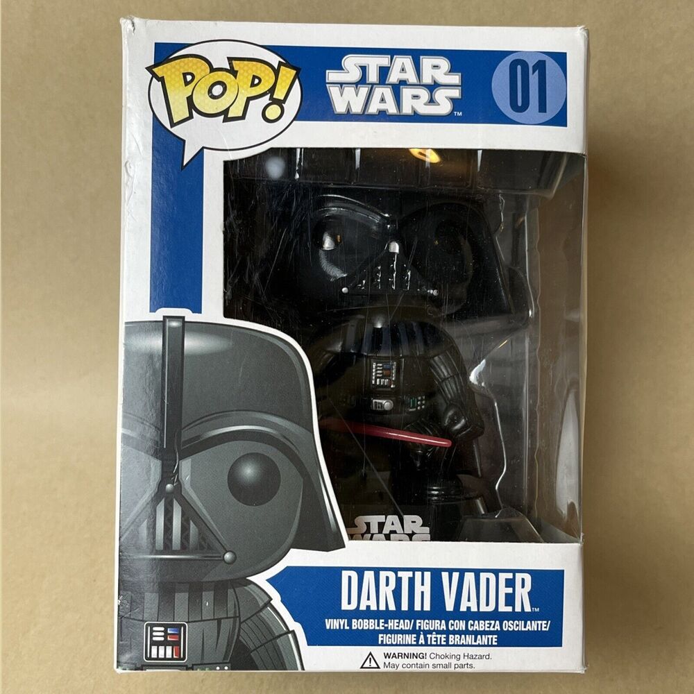 NIB Funko Pop! Star Wars:‎ Darth Vader #01 Vinyl Bobble-head (1st Release 2010)